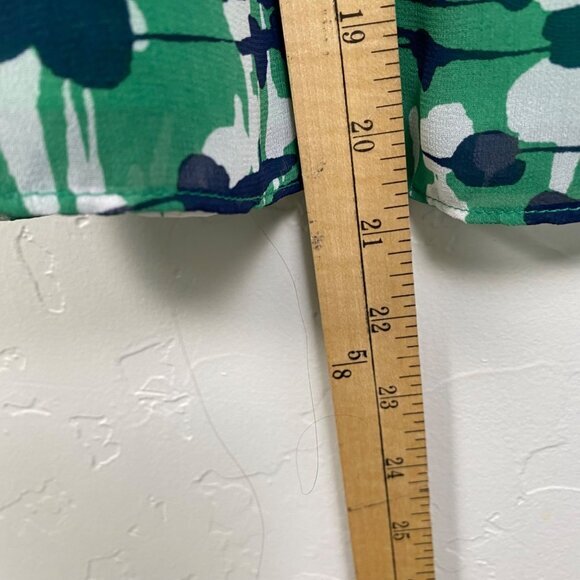 Banana‎ Republic Green Floral Wrap Dress Size 6 Sleeveless Polyester Lined - Picture 11 of 11